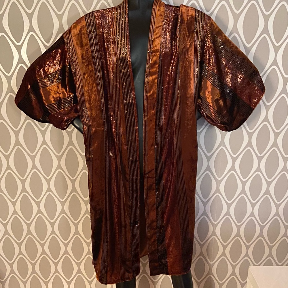 Velvet orange Anthropologie Kimono
